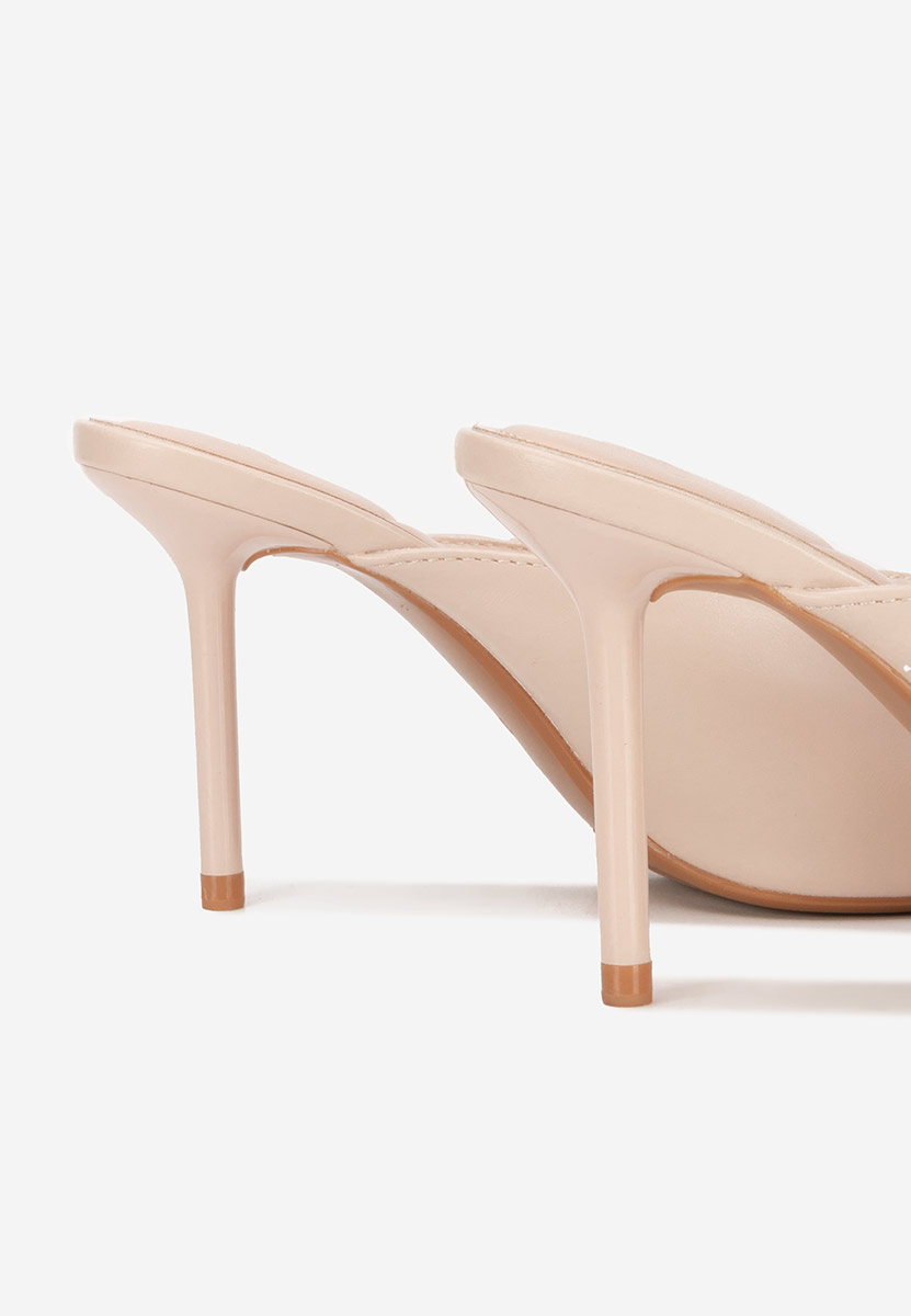 Ciabatte con tacco Sidina beige