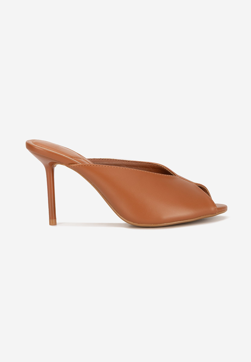 Ciabatte con tacco Sidina camel