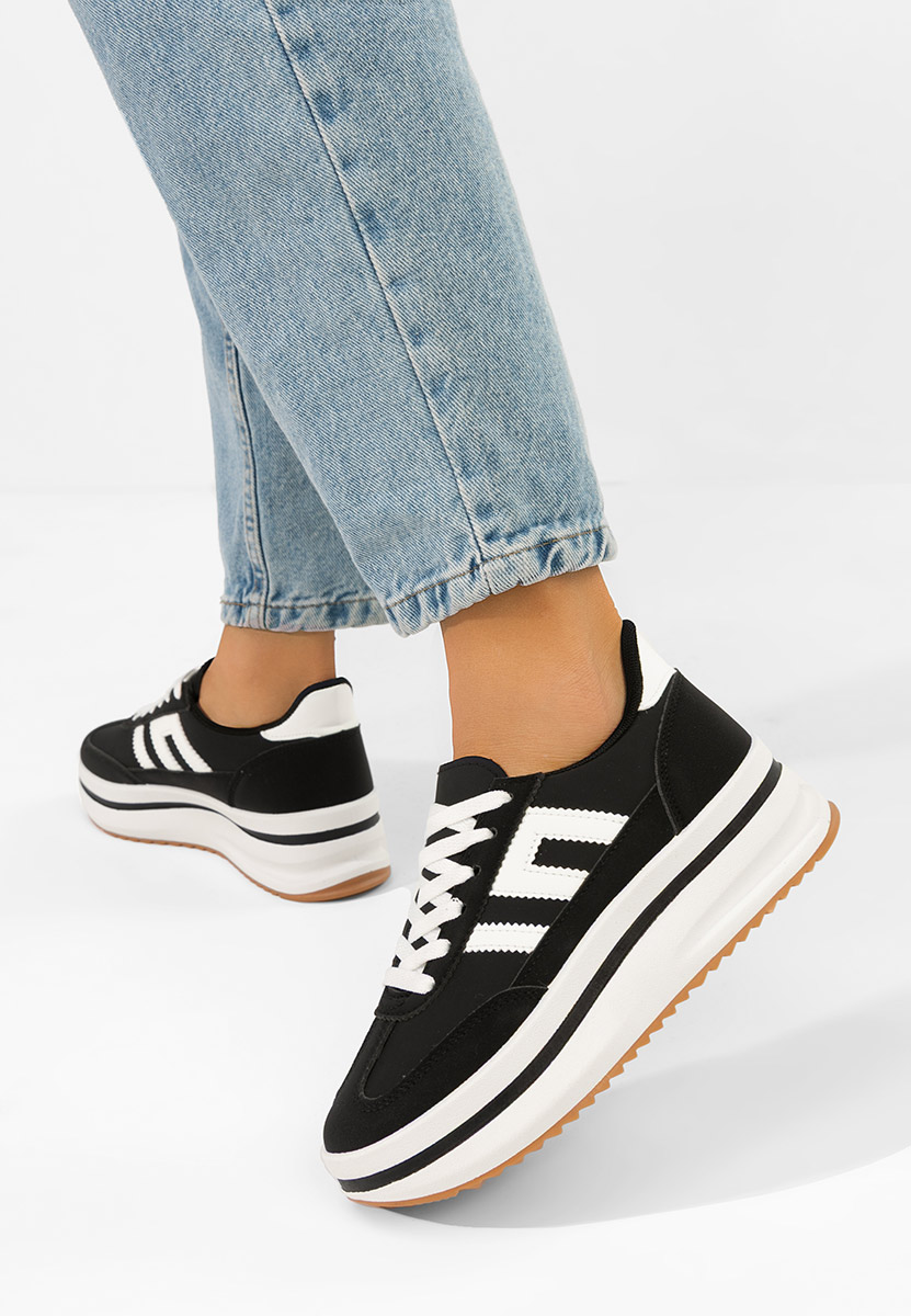 Sneakers con plateau Jesie nero