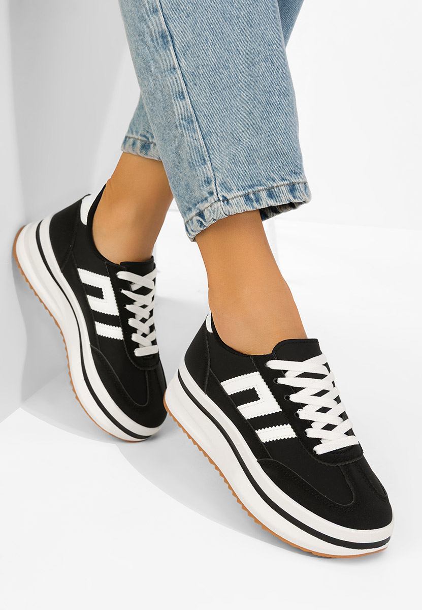 Sneakers con plateau Jesie nero