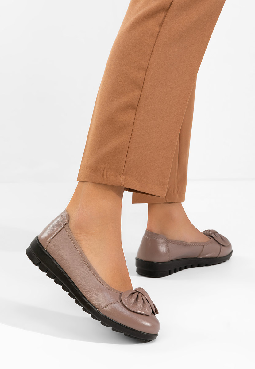 Ballerine pelle Giuliena V2 marrone