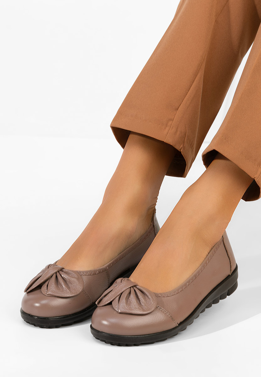 Ballerine pelle Giuliena V2 marrone