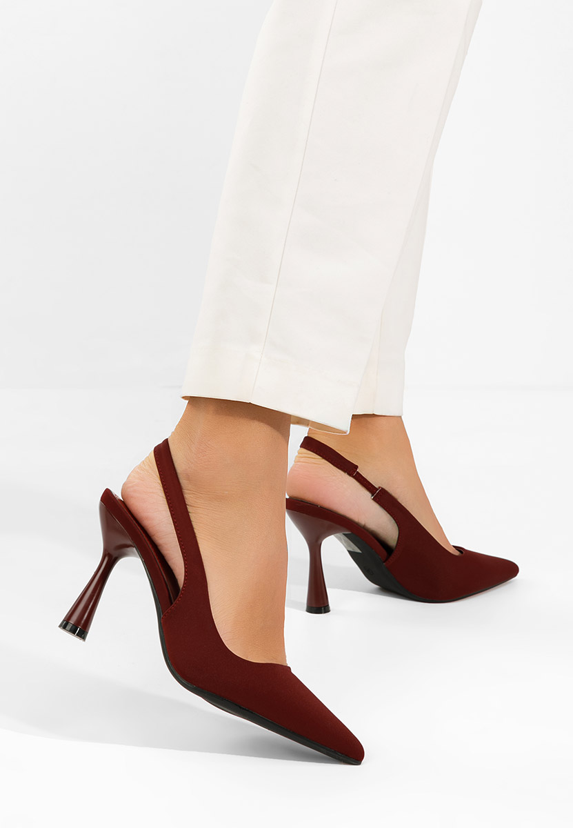 Décolleté Slingback Anabela granata