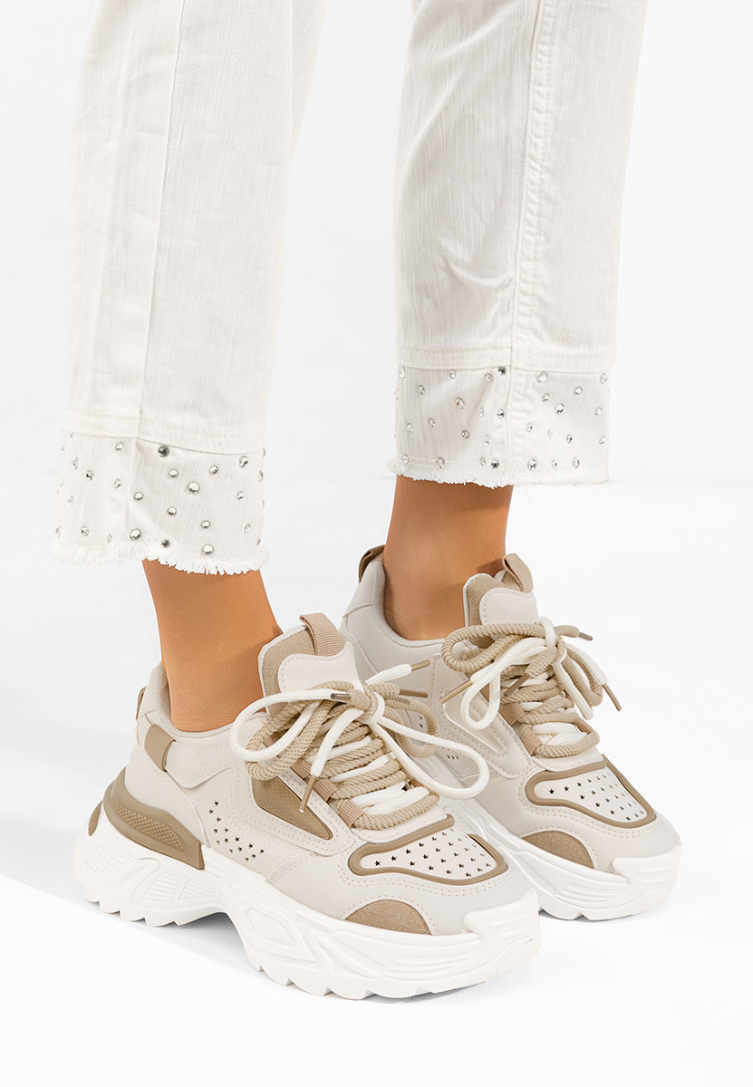 Sneakers con zeppa Dorathy beige