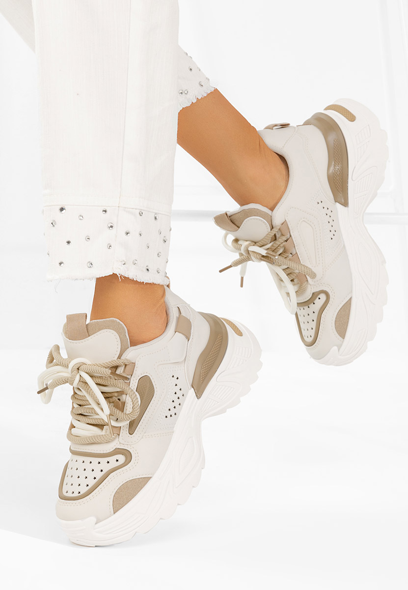 Sneakers con zeppa Dorathy beige
