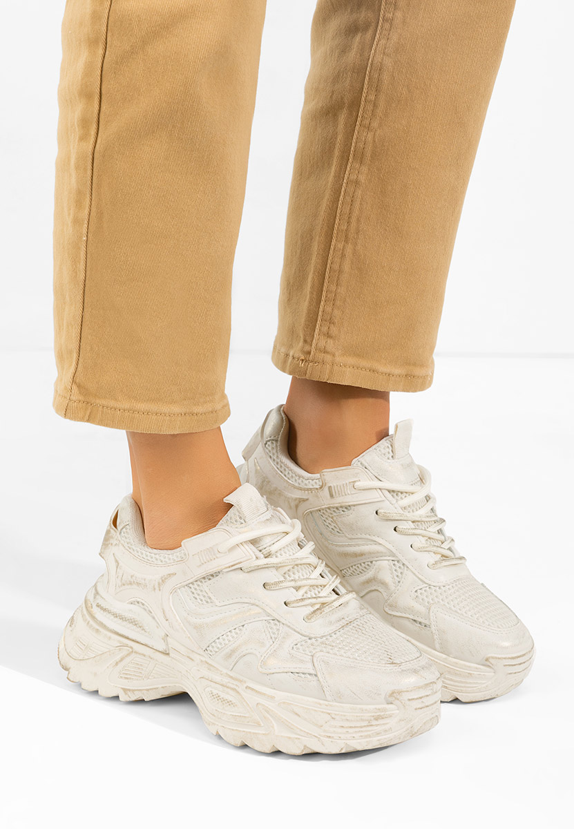 Sneakers con plateau Yalda beige