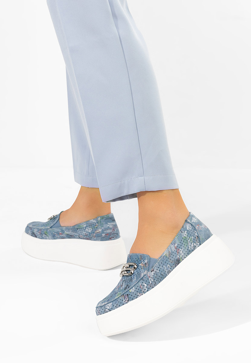 Mocassini donna pelle Brinleya blu