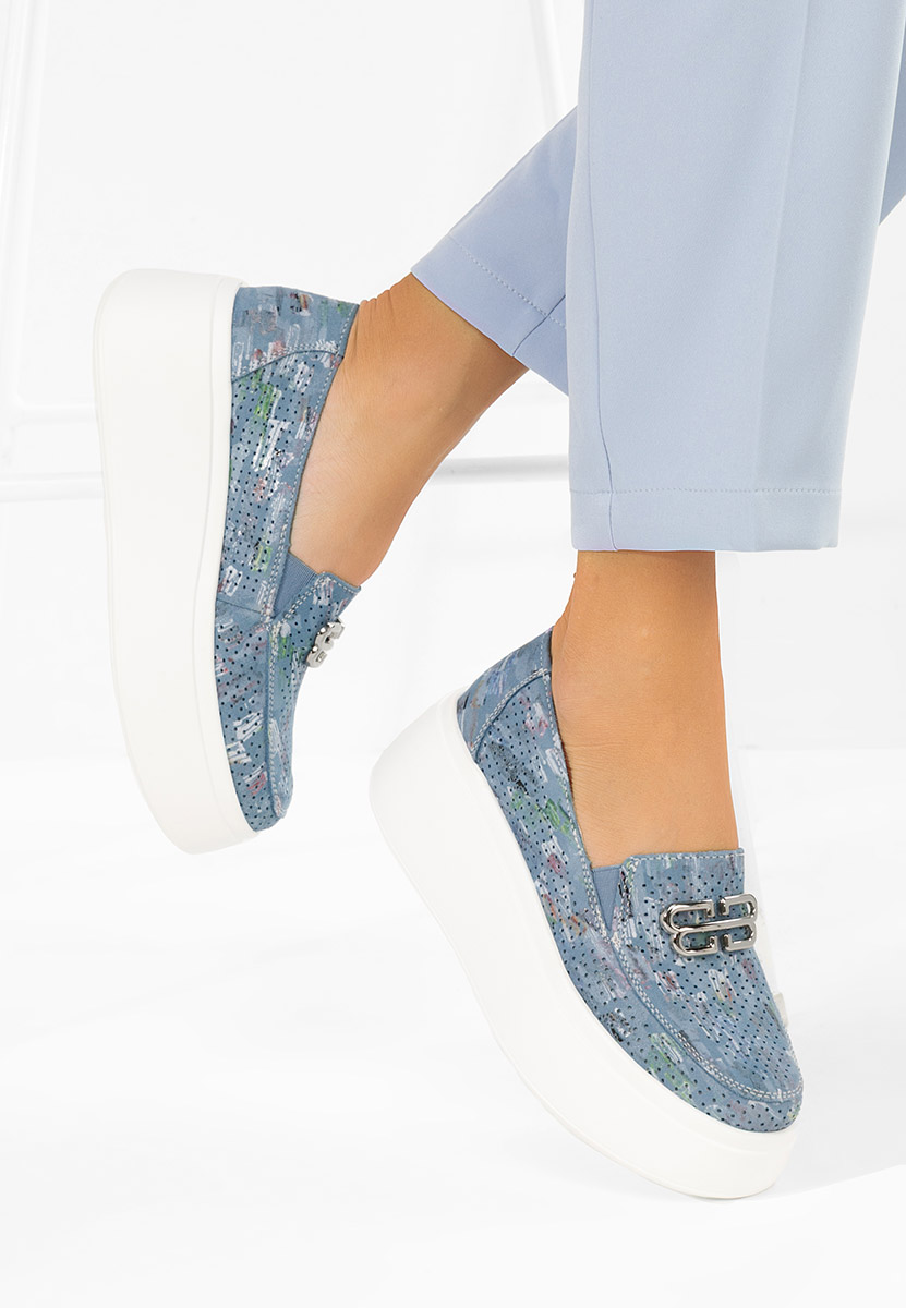 Mocassini donna pelle Brinleya blu