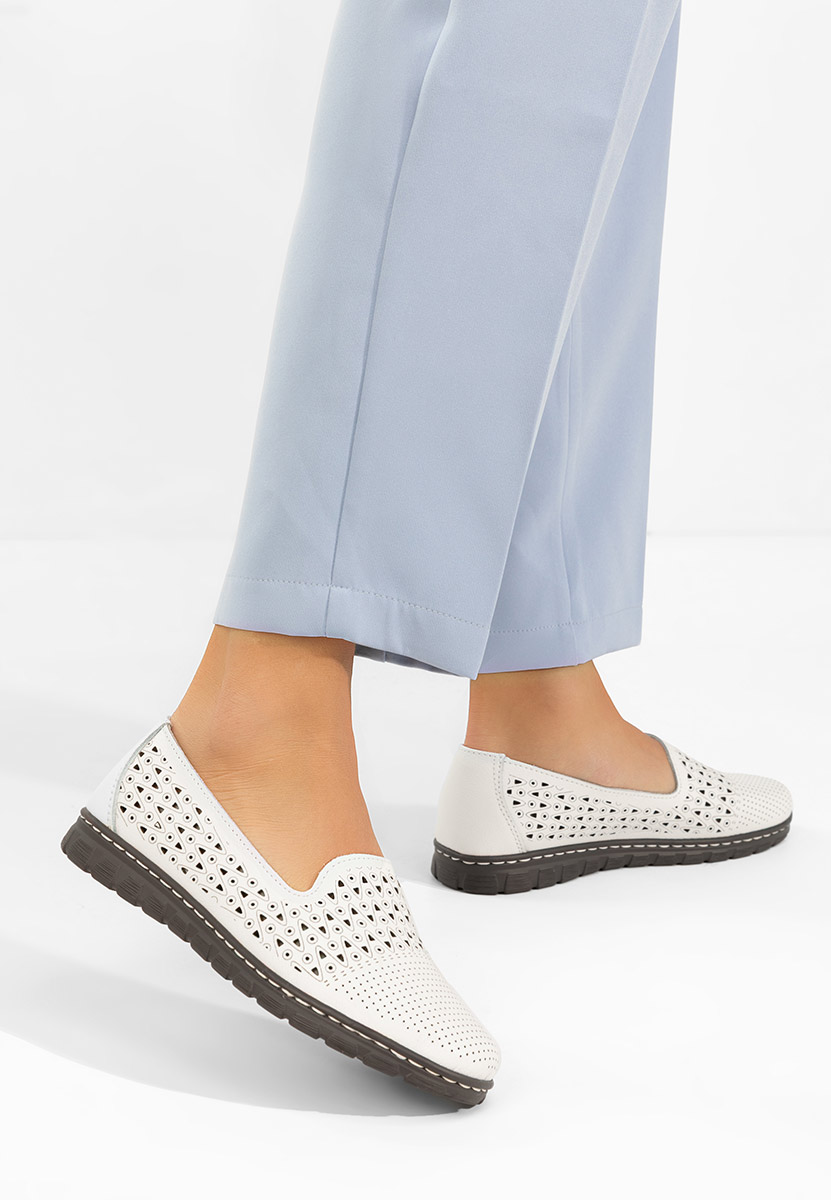 Ballerine cuoio Kerensa bianchi