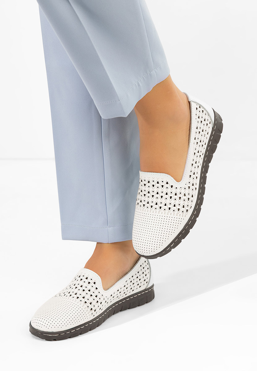 Ballerine cuoio Kerensa bianchi