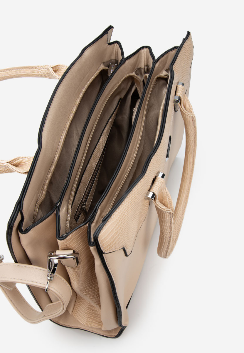 Borsa da ufficio Silvia Rosa 6939 beige