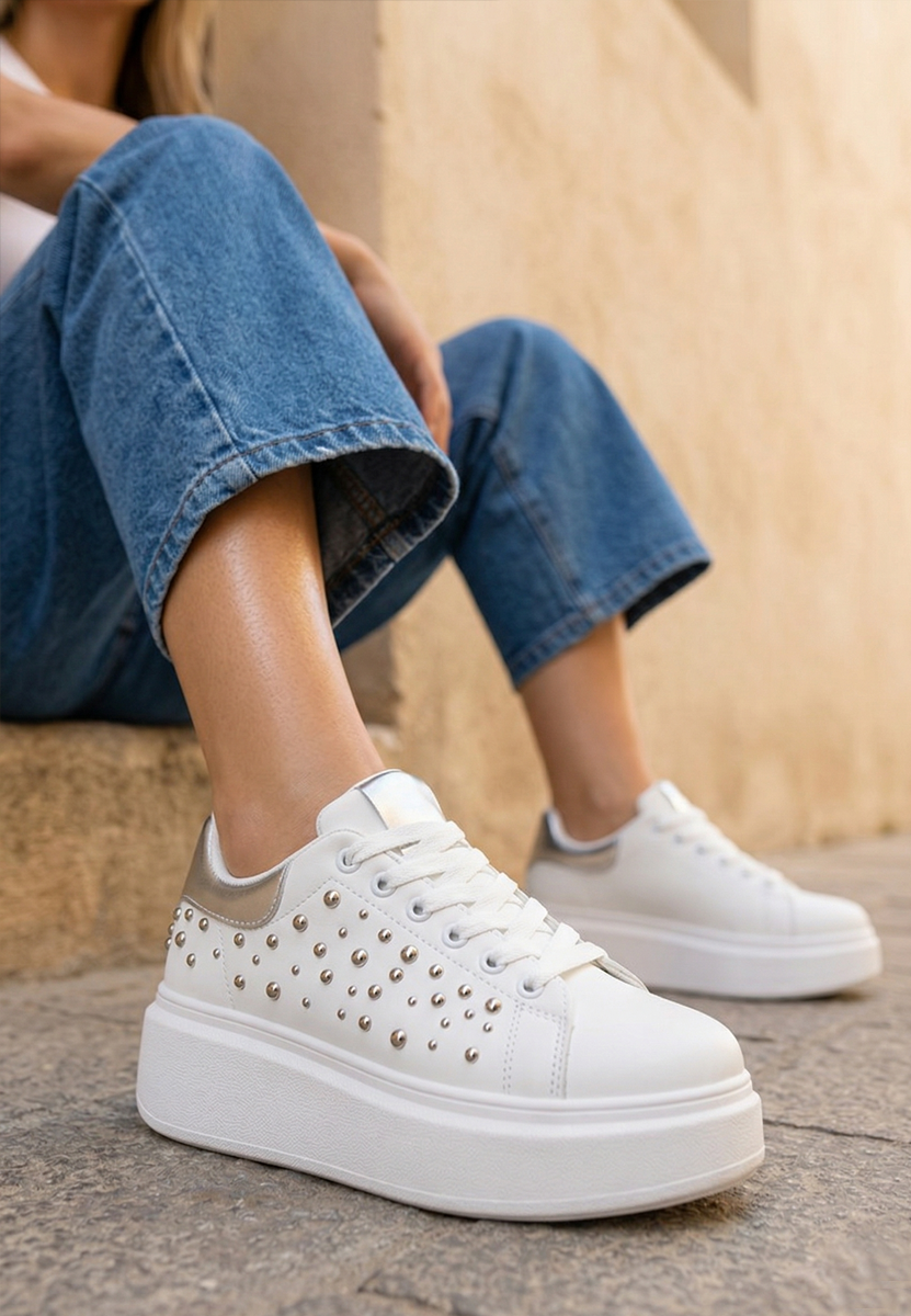 Sneakers con plateau Lindalia V2 bianchi
