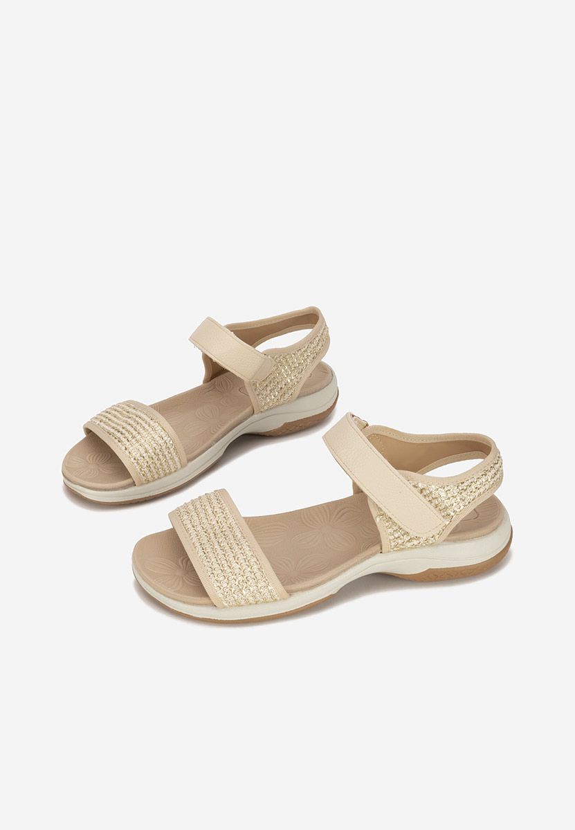 Sandali bassi Jianya beige