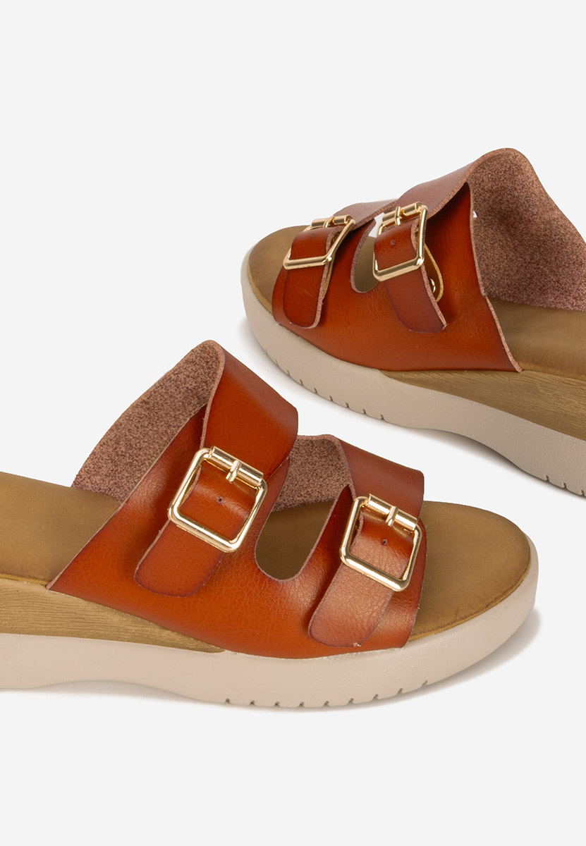 Ciabatte platform Hortensia camel