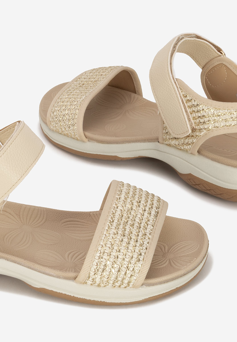 Sandali bassi Jianya beige