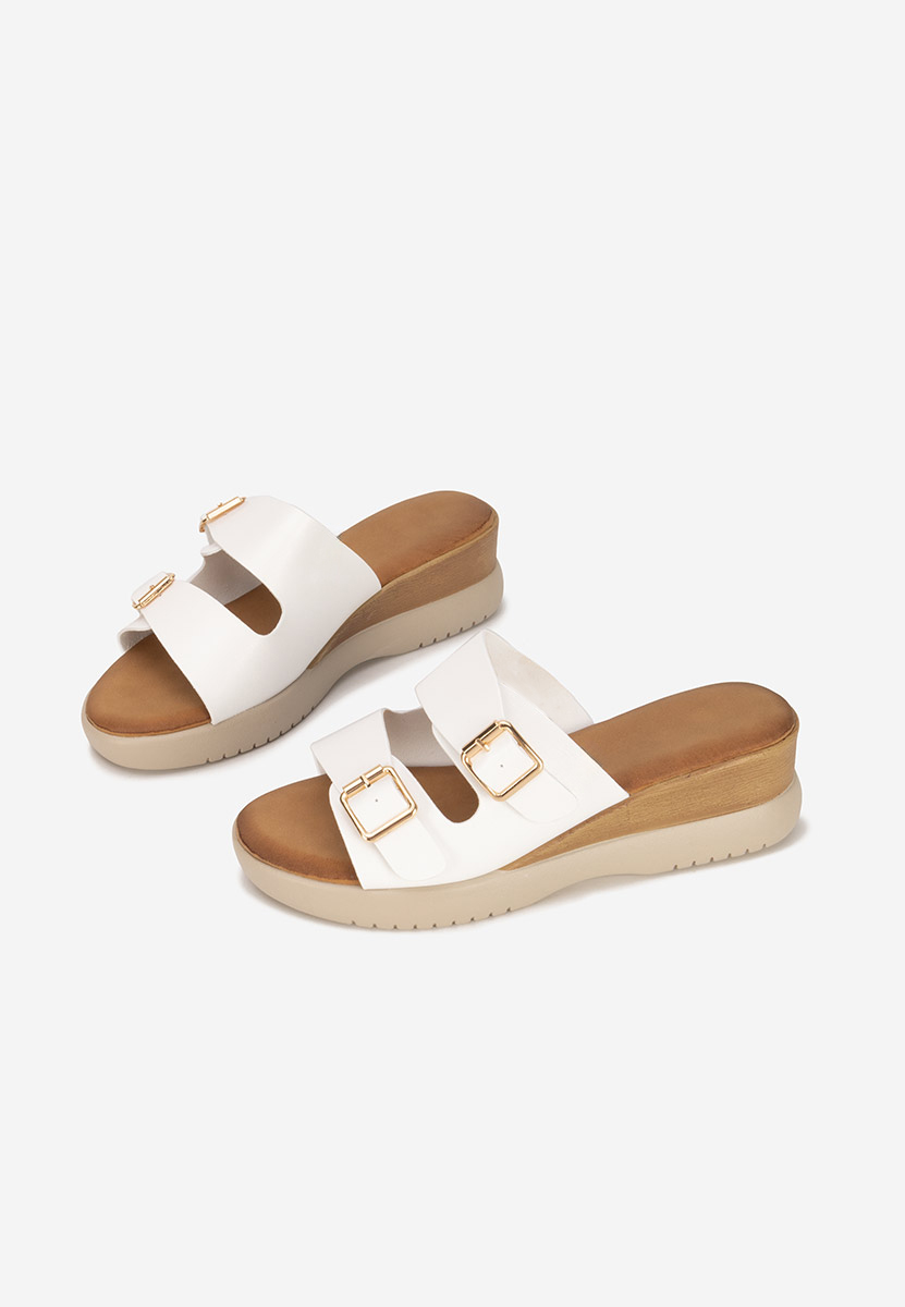 Ciabatte platform Hortensia bianchi