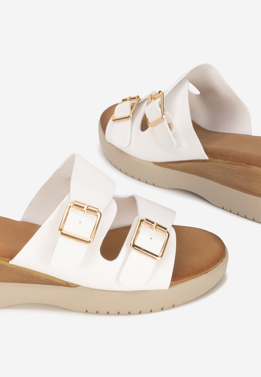 Ciabatte platform Hortensia bianchi