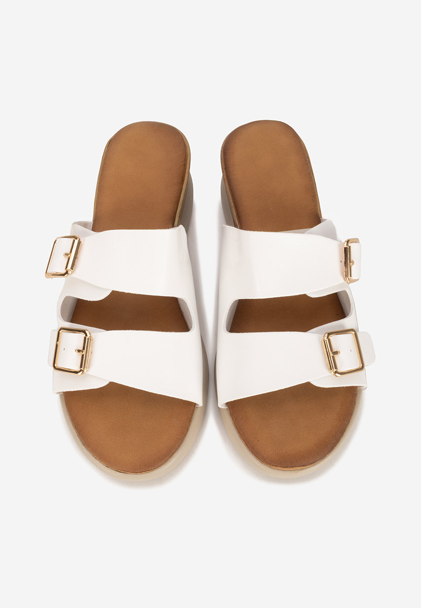 Ciabatte platform Hortensia bianchi