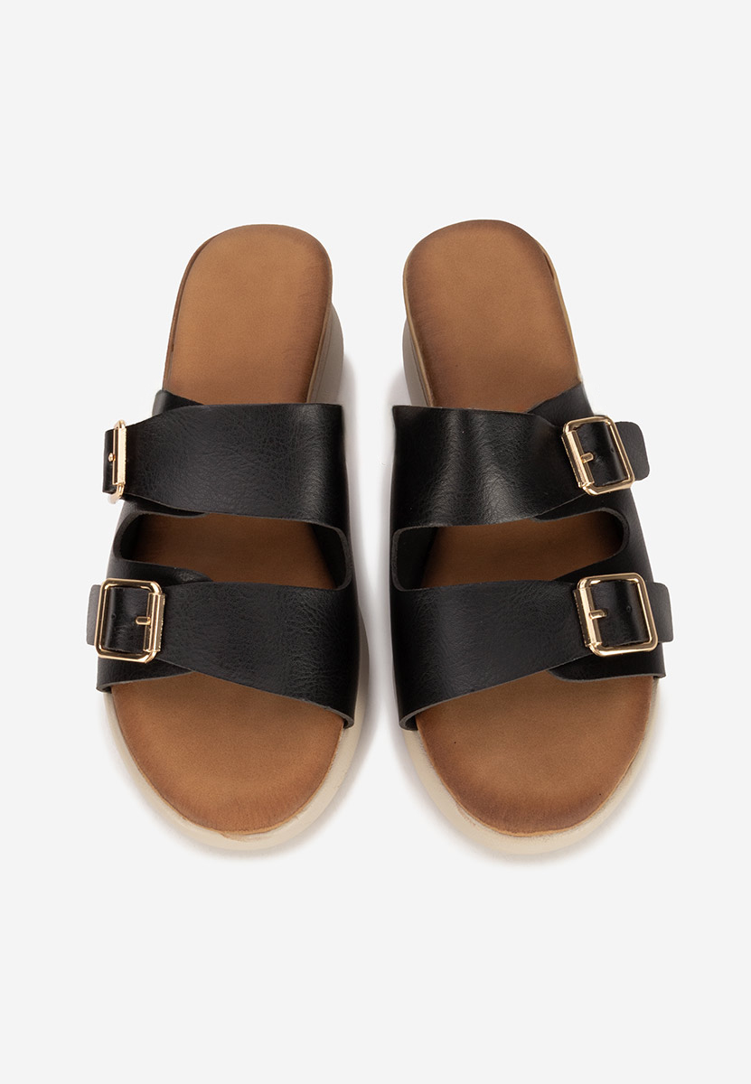 Ciabatte platform Hortensia nero