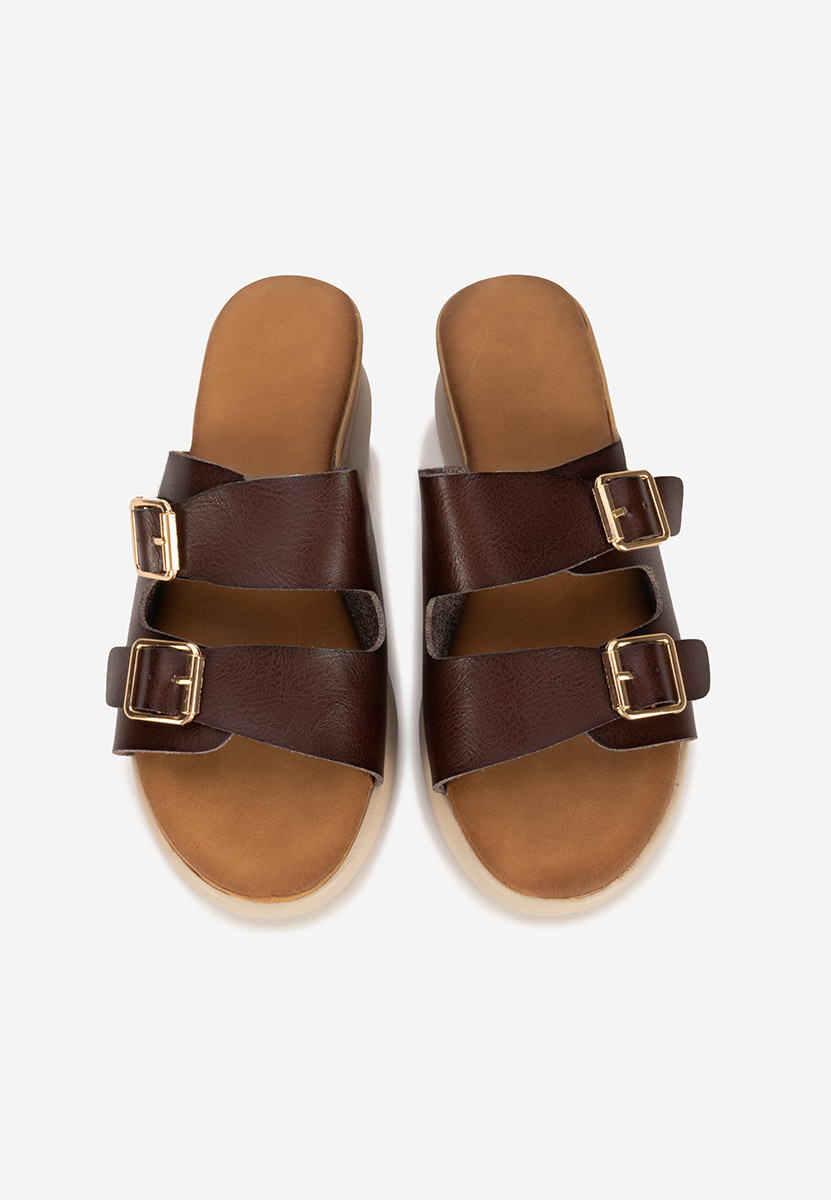 Ciabatte platform Hortensia marrone