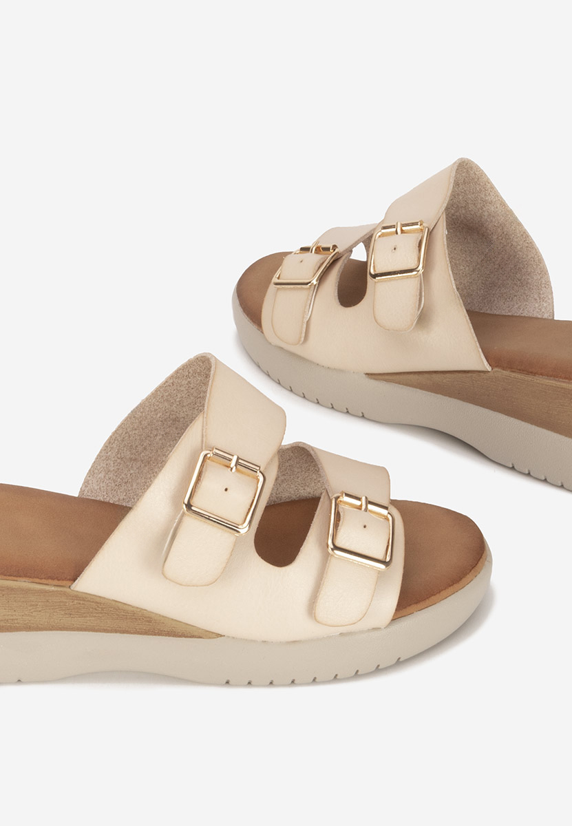 Ciabatte platform Hortensia beige