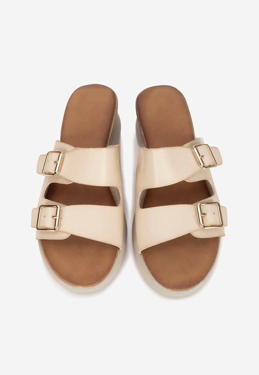 Ciabatte platform Hortensia beige