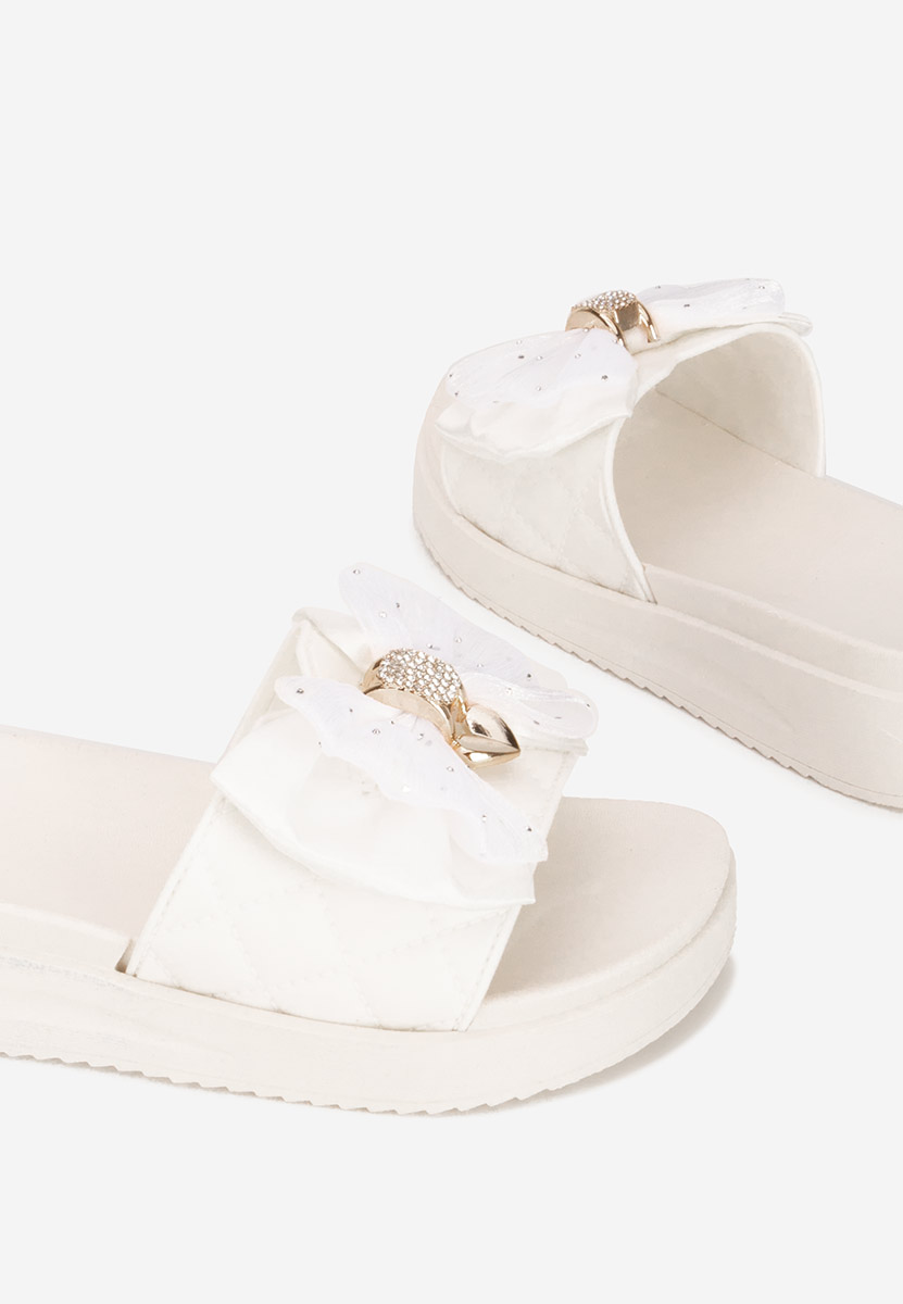 Ciabatte platform Karmelita bianchi