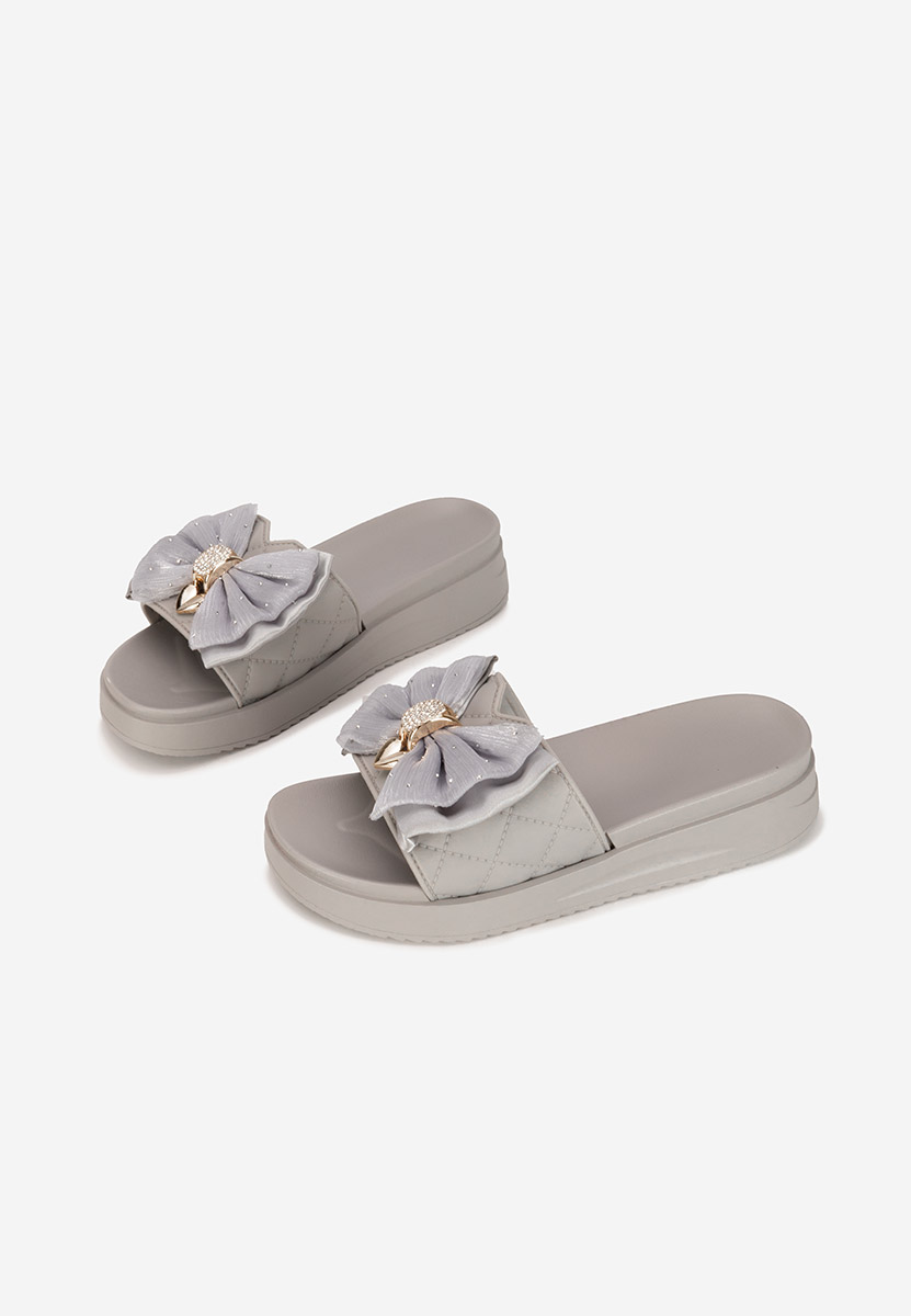 Ciabatte platform Karmelita grigio