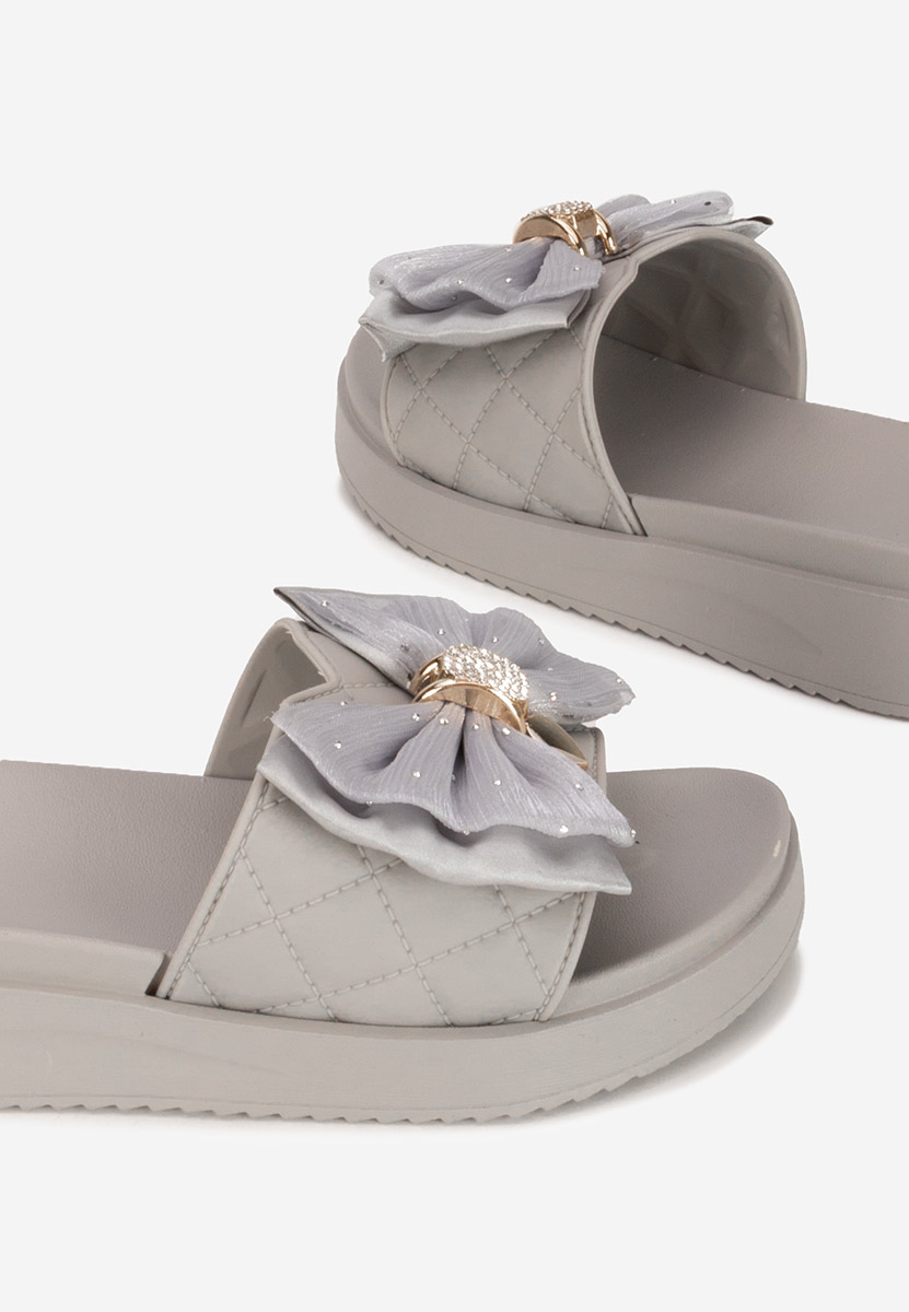 Ciabatte platform Karmelita grigio