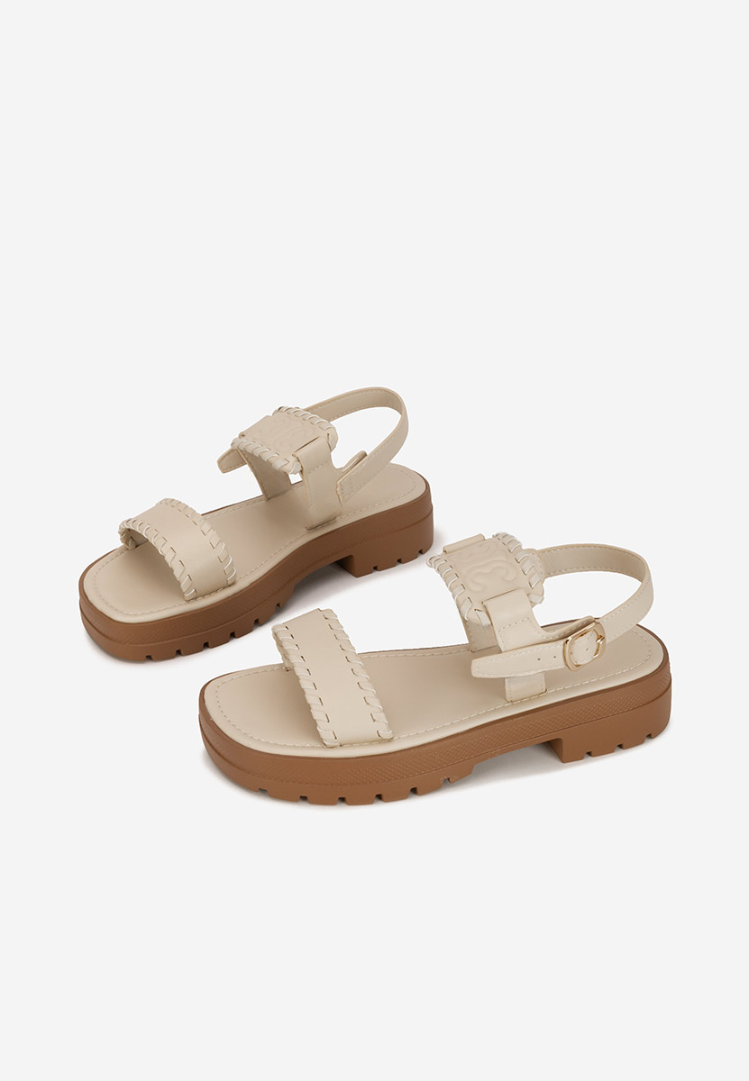 Sandali bassi donna Loryanna beige