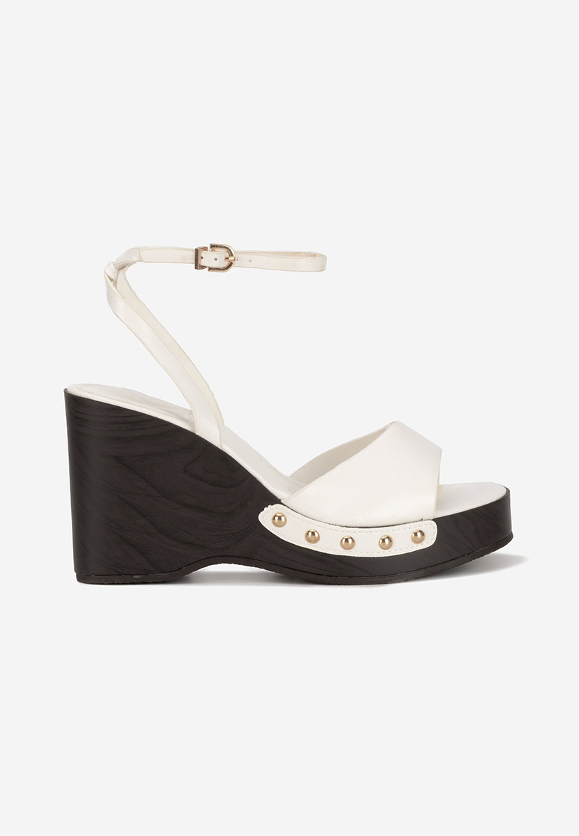 Sandali con zeppa Mirya bianchi
