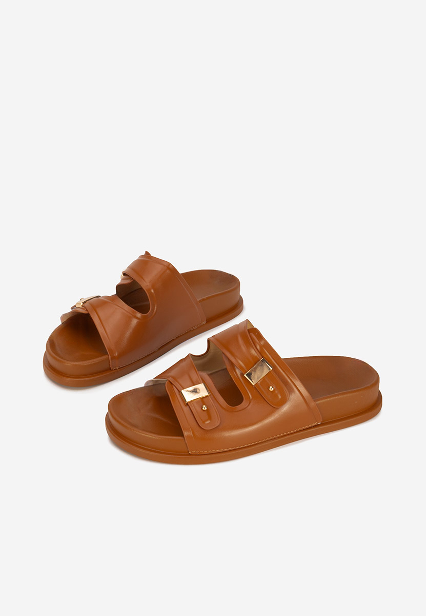 Ciabatte platform Carmenta camel