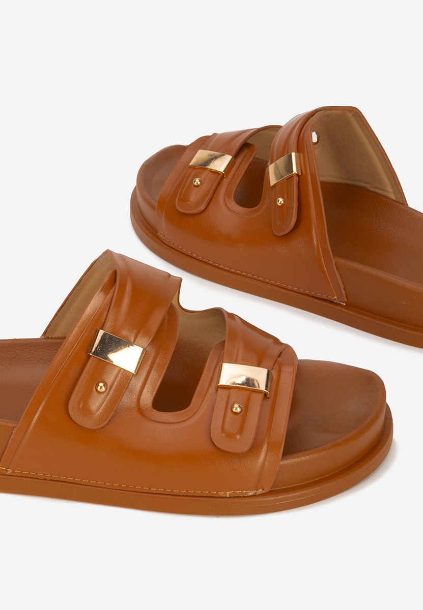 Ciabatte platform Carmenta camel