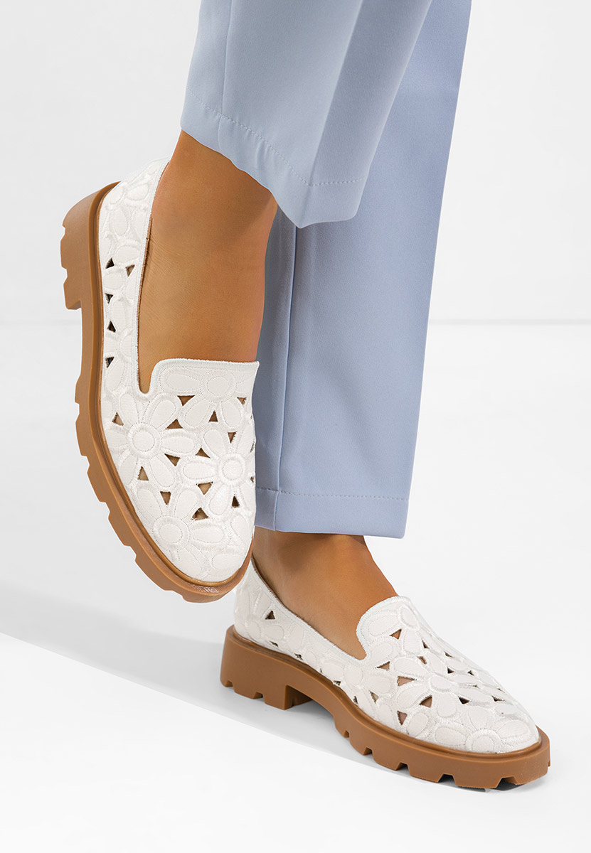 Scarpe basse donna Sorika bianchi