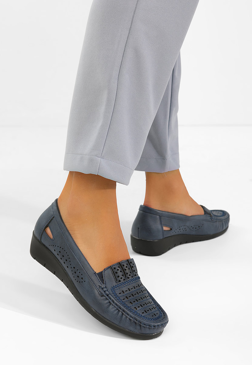 Mocassini da donna Genovia blu marine