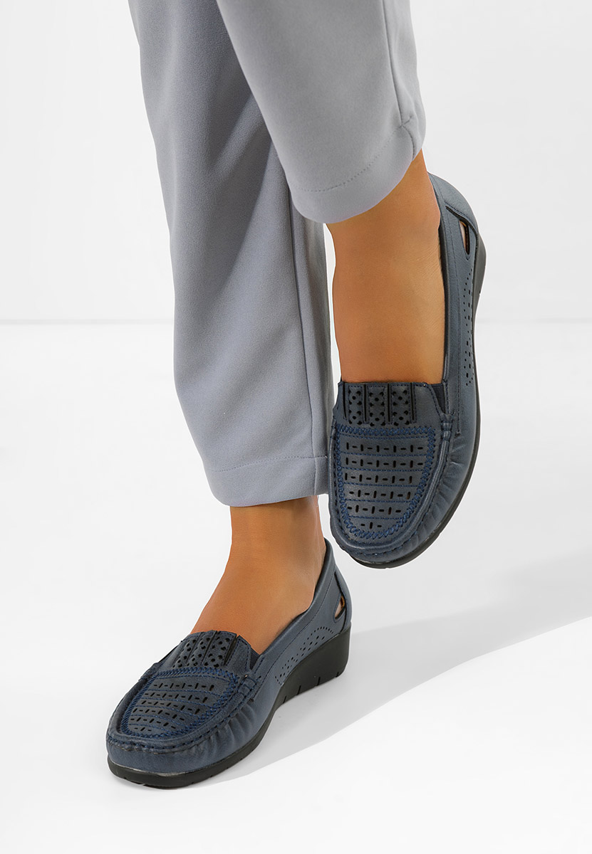 Mocassini da donna Genovia blu marine
