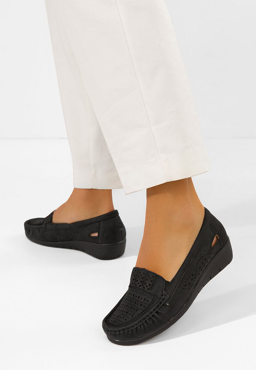 Mocassini da donna Genovia nero