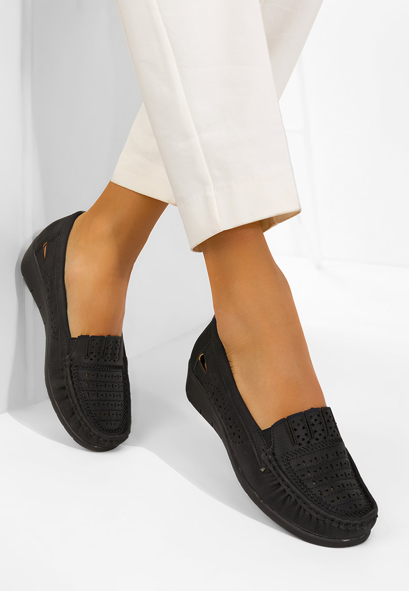 Mocassini da donna Genovia nero