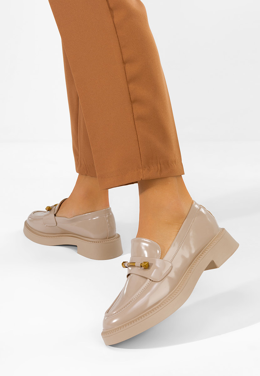 Mocassini da donna in vernice Letissia beige
