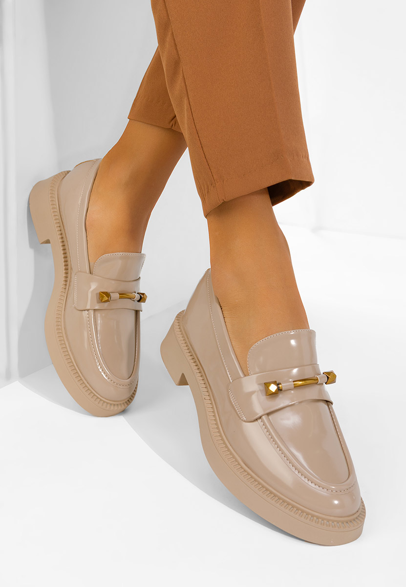 Mocassini da donna in vernice Letissia beige