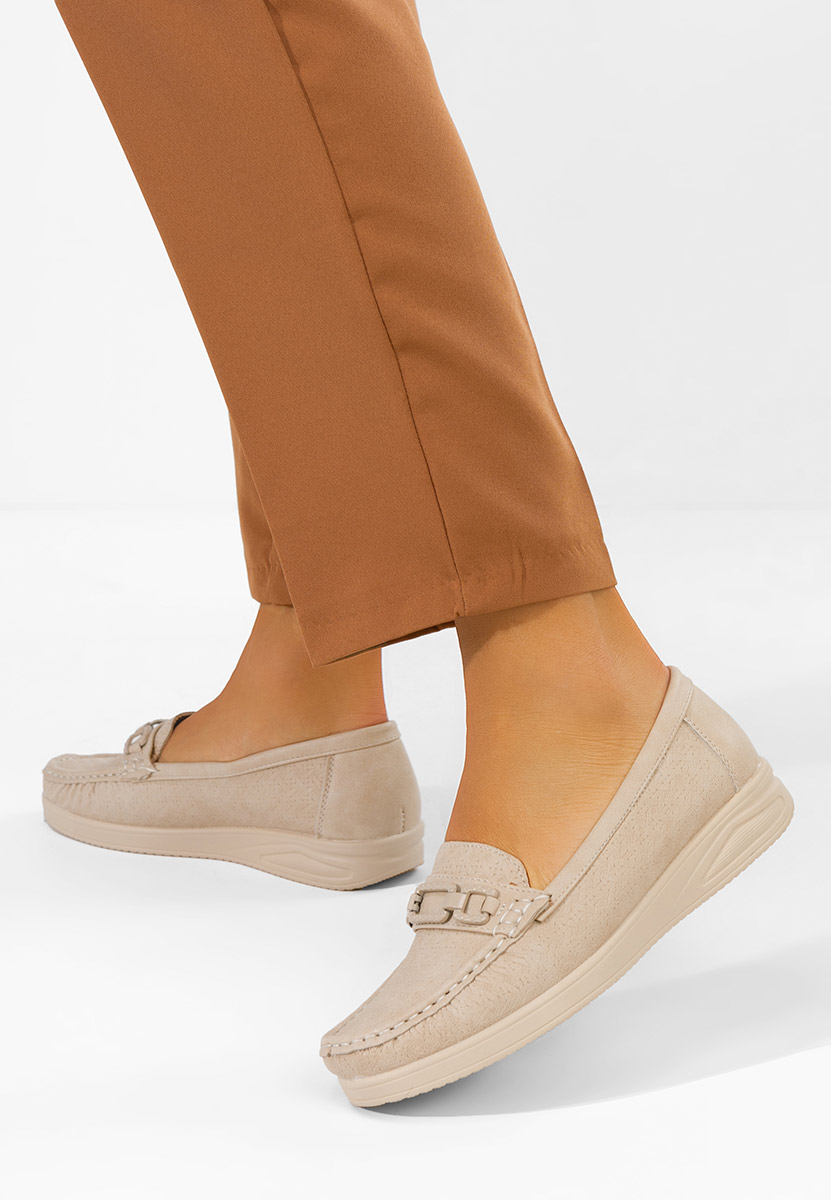 Mocassini da donna Ansleya beige