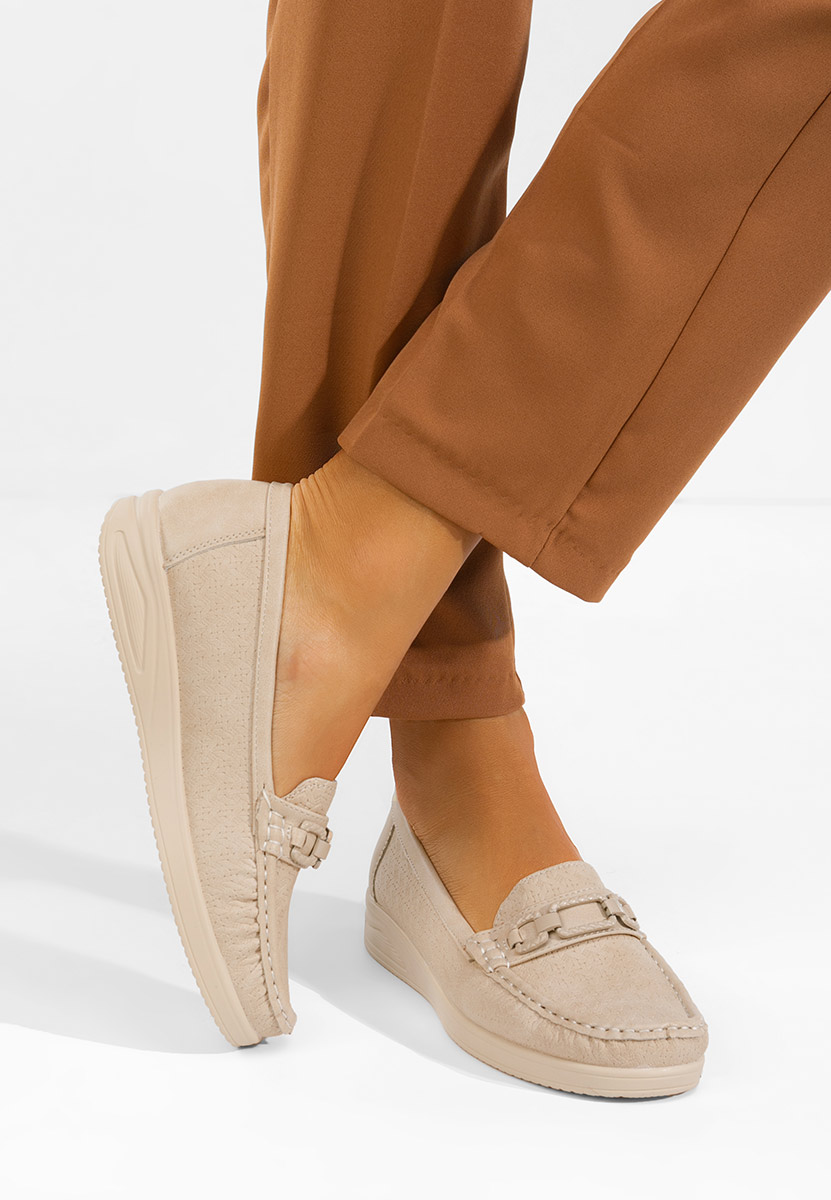 Mocassini da donna Ansleya beige