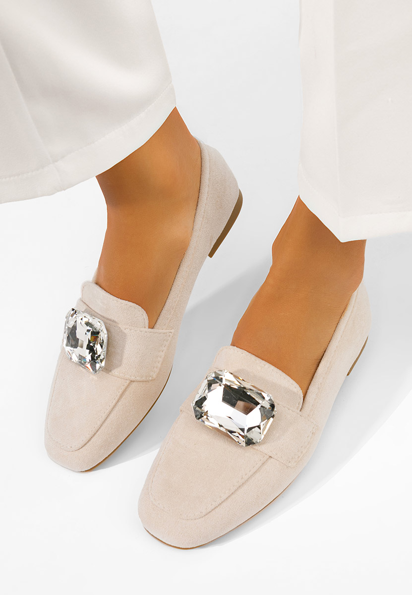 Mocassini donna pelle Olimia beige