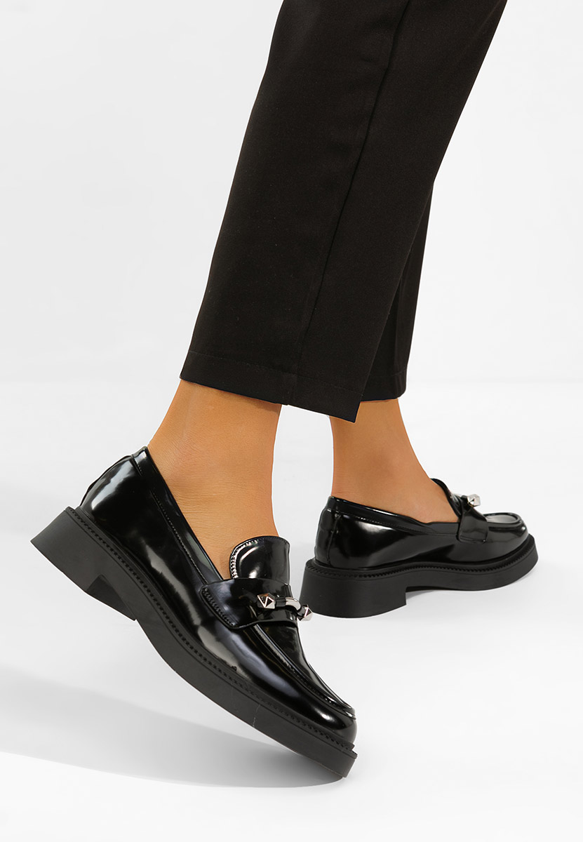 Mocassini da donna in vernice Letissia nero