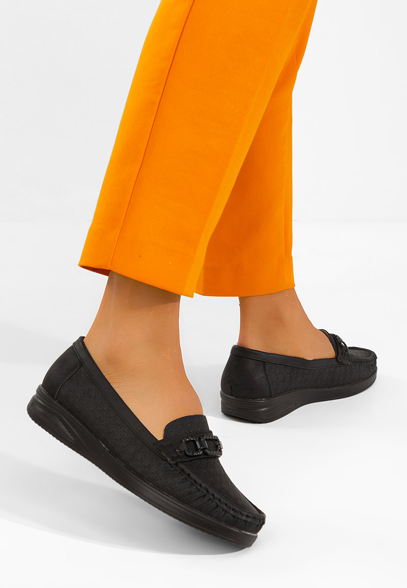 Mocassini da donna Ansleya nero