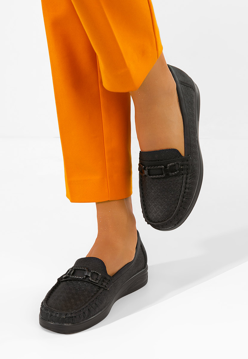 Mocassini da donna Ansleya nero