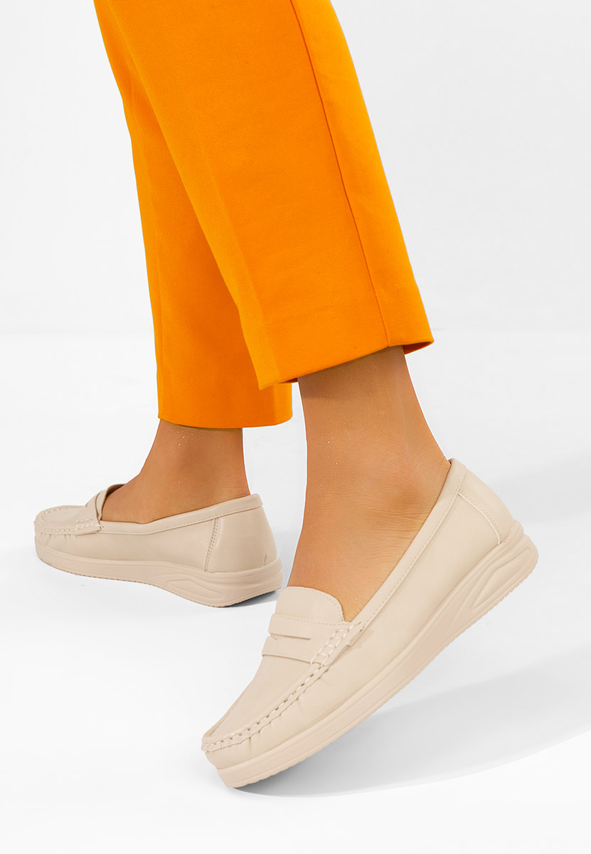 Mocassini da donna Elesya beige