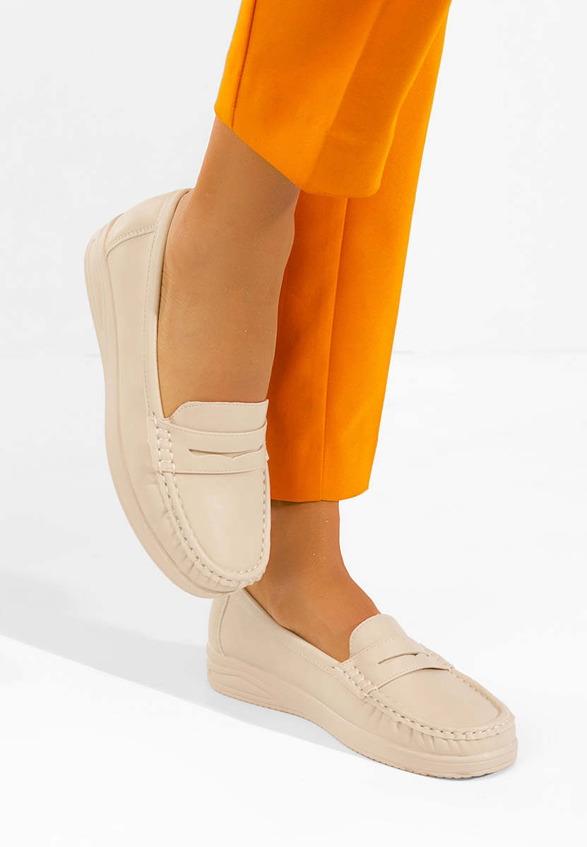 Mocassini da donna Elesya beige