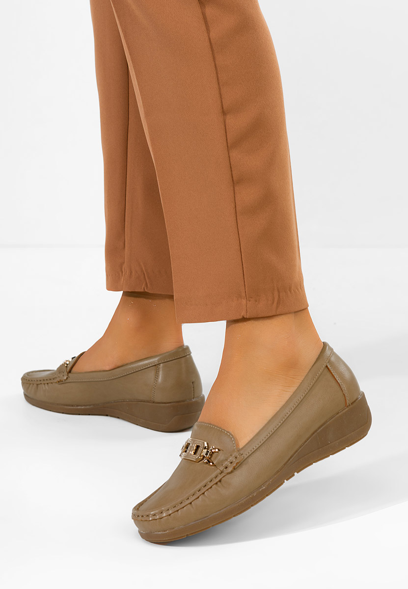 Mocassini da donna Varalia cachi