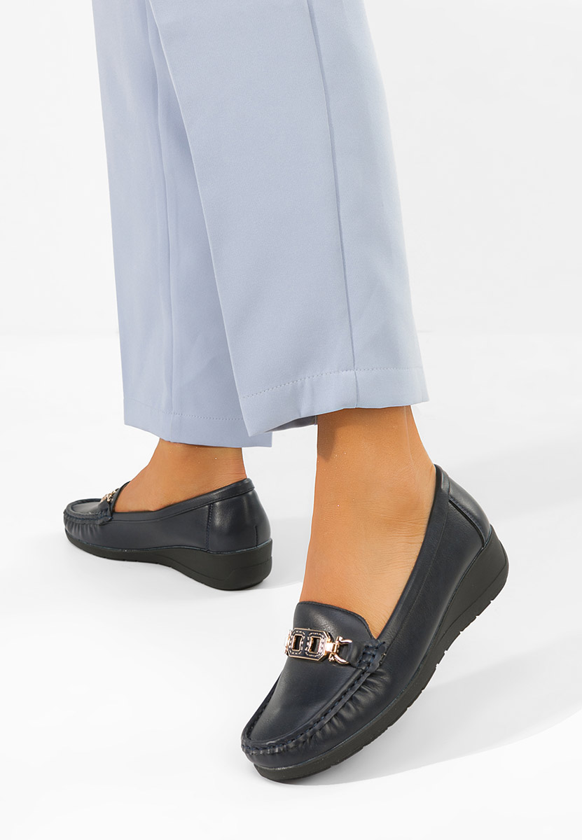 Mocassini da donna Varalia blu marine